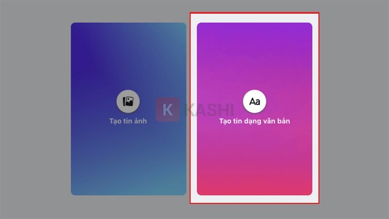 Chọn tạo tin dạng văn bản