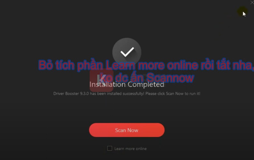 Bỏ tick tùy chọn quảng cáo