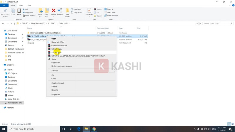 Giải nén file kích hoạt