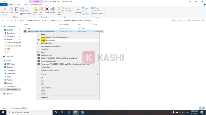 Chạy file cài đặt