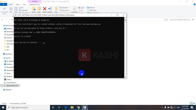 Chạy file kích hoạt