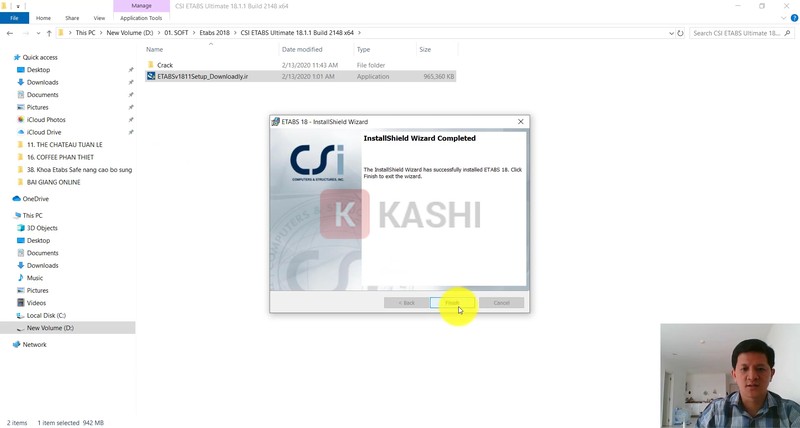 Chọn "Finish" để kết thúc quá trình cài đặt.