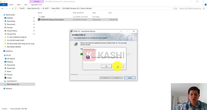Hiện ra bảng, chọn "No"