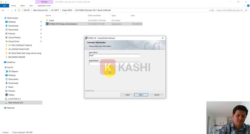 Tiếp đó đặt tên người dùng và "Next".