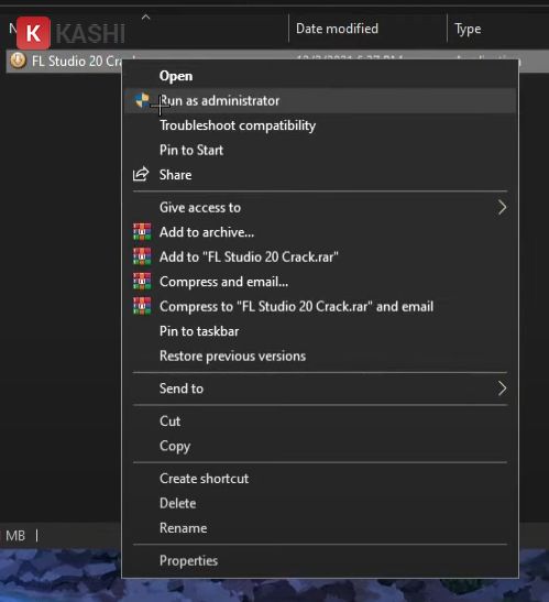 Chạy file cài đặt với quyền admin