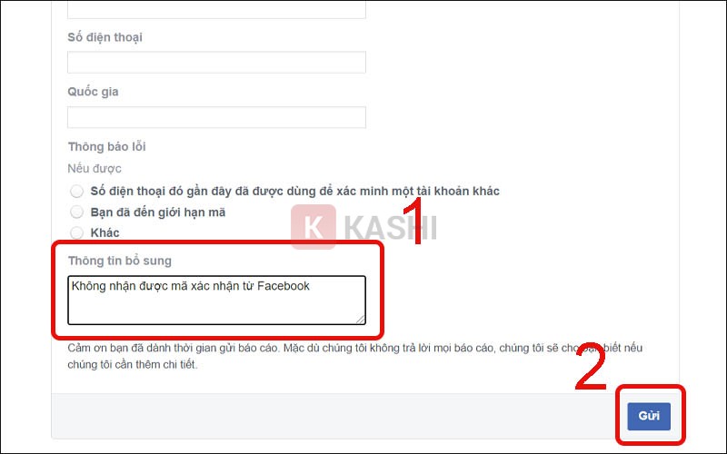 Liên hệ hỗ trợ Facebook