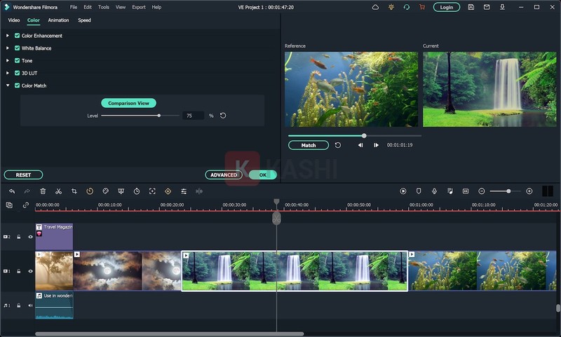Giao diện làm việc của Filmora 11
