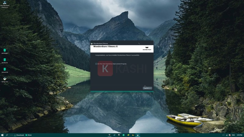 Bỏ dấu tick ở ô và chọn "Launch".