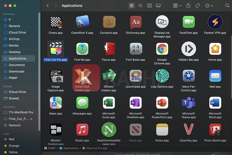 Mở Final Cut Pro X