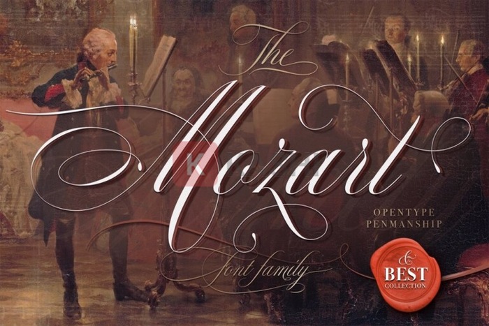 Kết hợp font chữ calligraphy với font chữ có chân