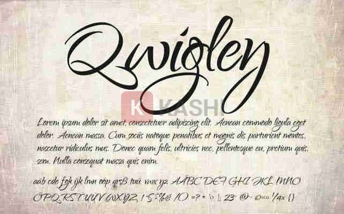 Font Qwigley Regular