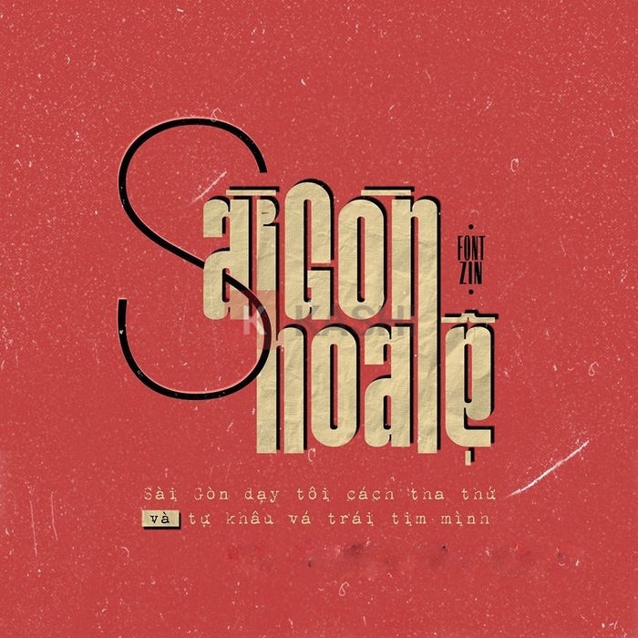 Font chữ phong cách Sài Gòn xưa