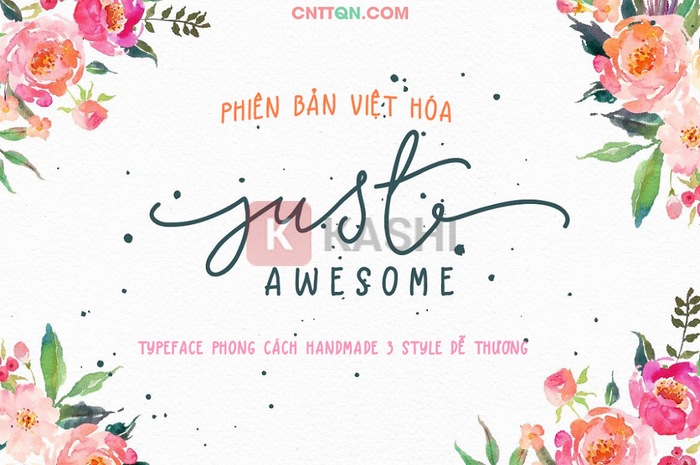 Font chữ ký việt hóa Just Awesome