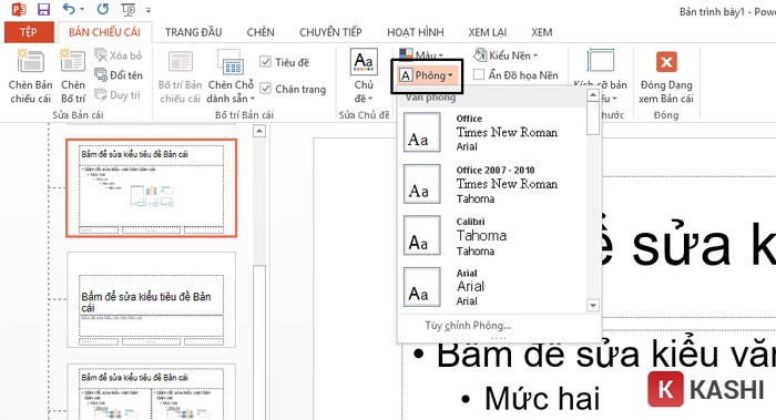 Các font chữ PowerPoint đẹp mắt