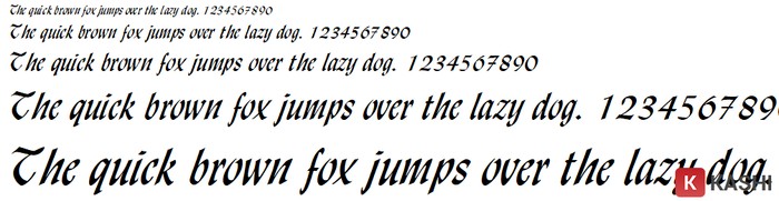 Mẫu chữ thư pháp nét thanh nét đậm