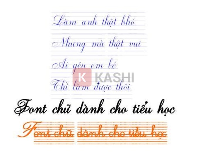 Font chữ tiểu học