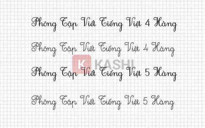 Mẫu Font chữ tiểu học