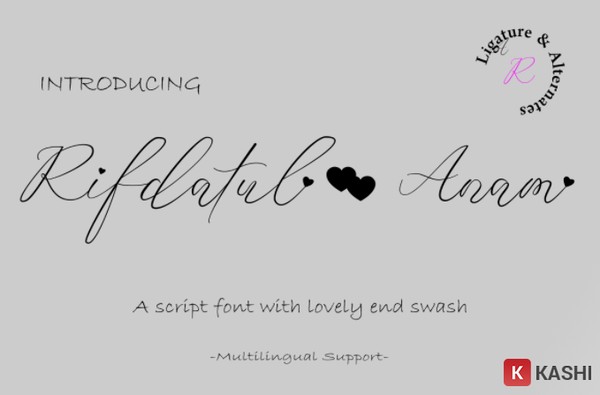 Font nét thanh nét đậm 1