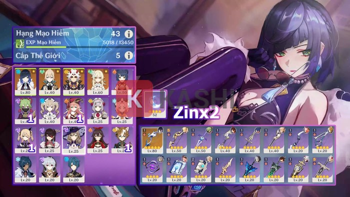 Thông tin Acc Genshin Impact