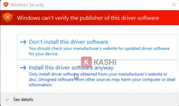 Chọn "Install this Drive..."