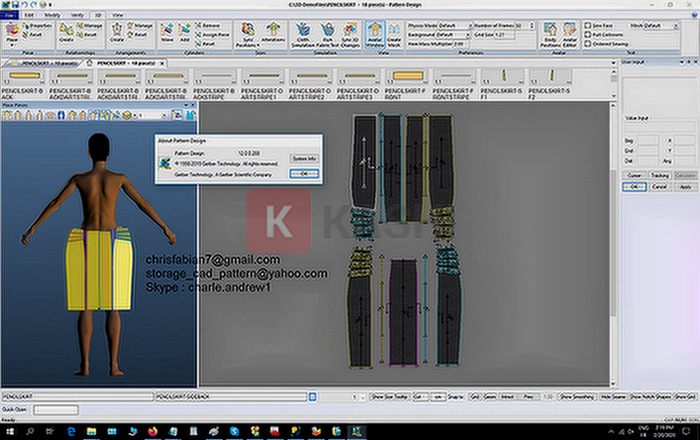 Giao diện Gerber accumark v12