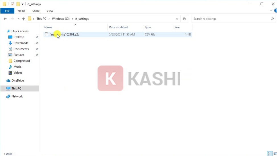 Mở file "fingerprintg102101.c2v"