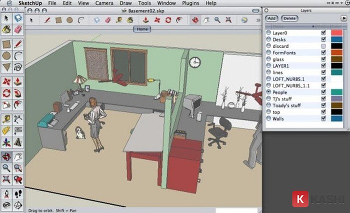 Giao diện Sketchup 2017