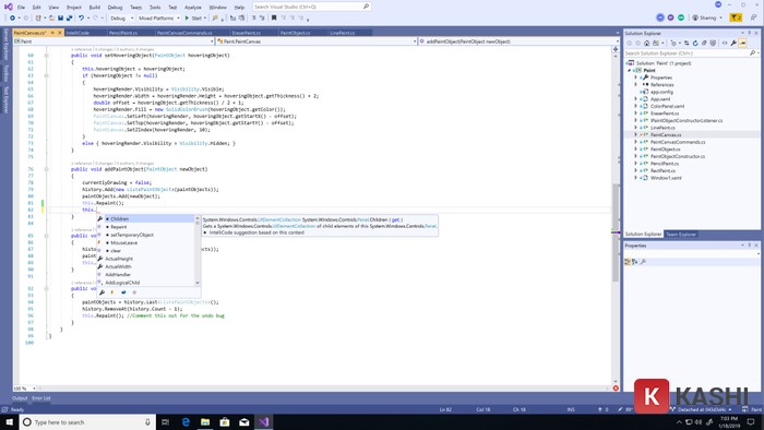Giao diện Visual Studio 2019