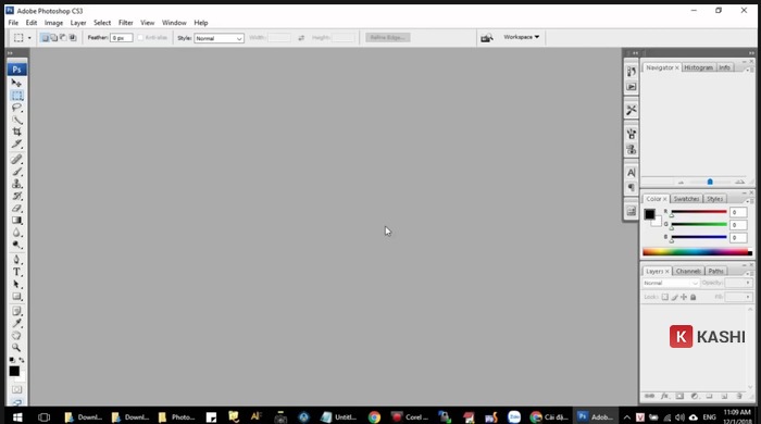 Giao diện Photoshop CS3