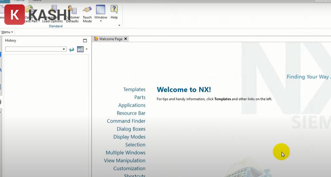 Giao diện phần mềm Siemens NX