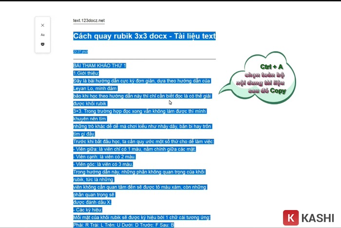 Sao chép nội dung tài liệu