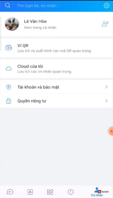 Sao lưu dữ liệu Zalo