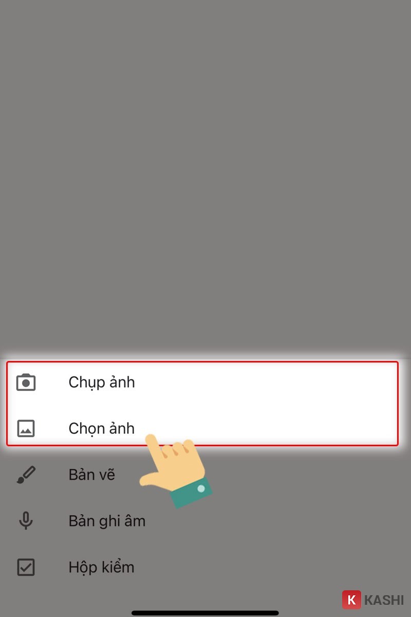 Chụp hoặc chọn ảnh