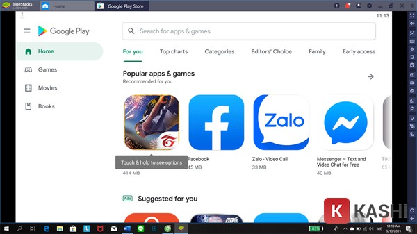 Sử dụng BlueStacks Lite