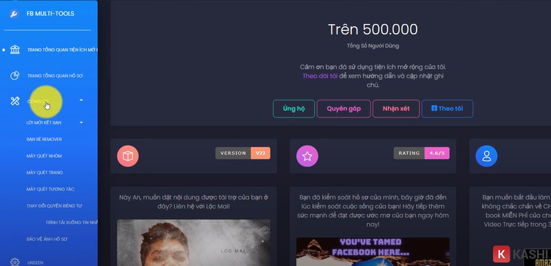 Truy cập tính năng thống kê tin nhắn