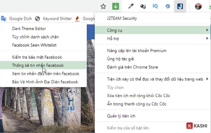 Tính năng thống kê tin nhắn Facebook