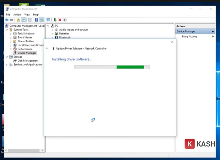 Đang cài đặt driver