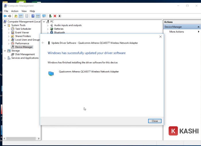 Cài đặt driver thành công