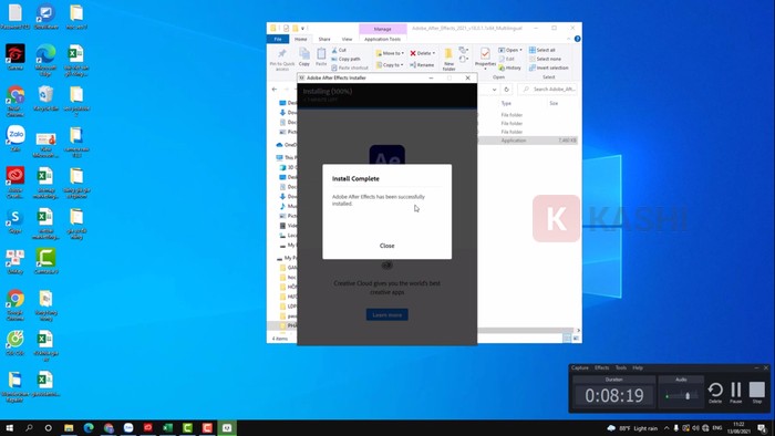 Quá trình cài đặt hoàn tất