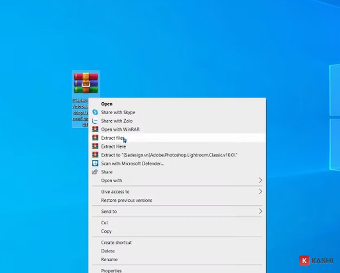 Thực hiện giải nén.