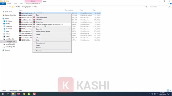Giải nén file cài đặt