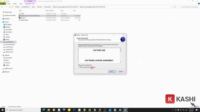 Chạy file cài đặt Capture One 21.