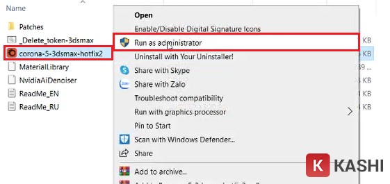 Chạy file cài đặt với quyền quản trị