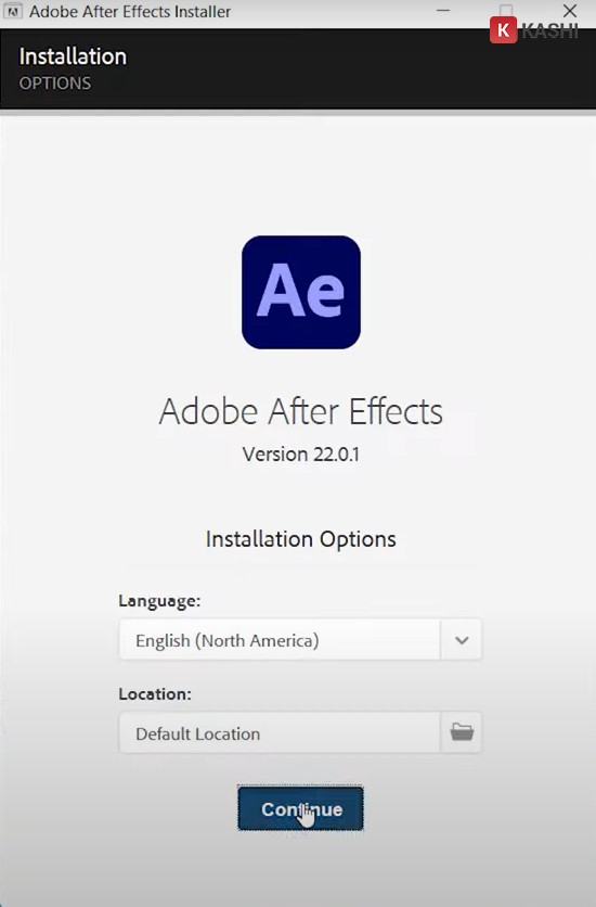 Khởi động cài đặt