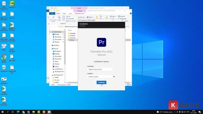 Tiếp tục cài đặt