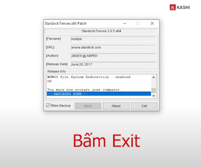 Hoàn tất cài đặt