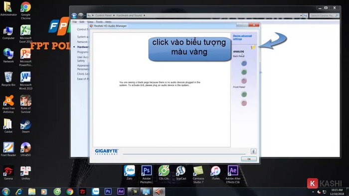 Tắt tính năng tự động phát hiện jack cắm