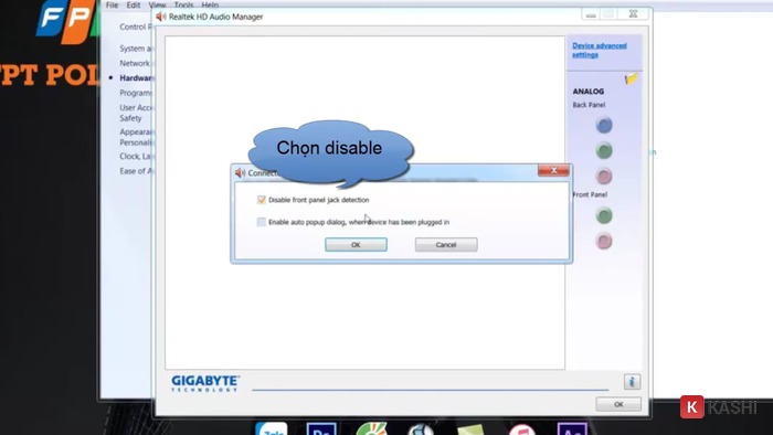 Vô hiệu hóa phát hiện jack cắm mặt trước