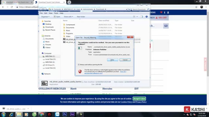 Chạy file cài đặt