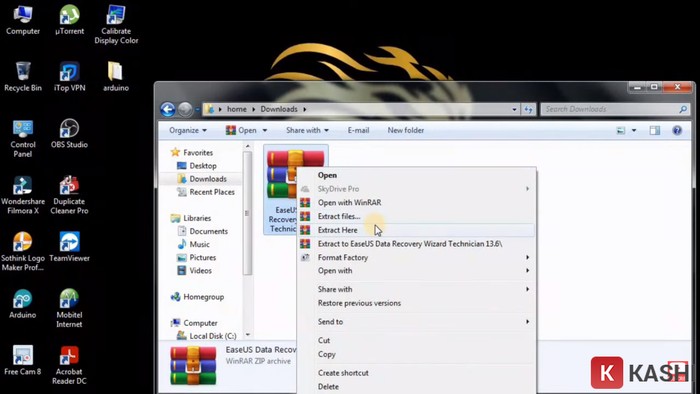 Giải nén phần mềm